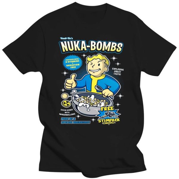 Mens Clothing   Gaming Video Game Fallout 2 3 4 Tees Tops T Shirt Men Cotton Customized Cotton Apparel Funny T-Shirt Homme